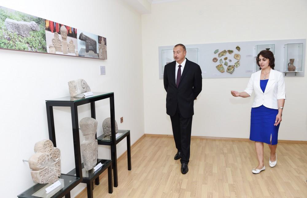 Президент Азербайджана принял участие в открытии историко-краеведческого музея в Масаллы (ФОТО)