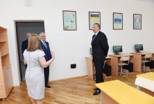 Президент  Ильхам Алиев ознакомился с условиями, созданными в новом учебном корпусе школы № 245 в Баку (ФОТО)