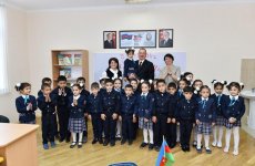 Президент Ильхам Алиев принял участие в открытии нового здания средней школы номер 311 в Баку (ФОТО)