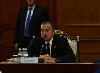 Президент Азербайджана принял участие в заседании  Совета глав государств СНГ в Бишкеке (ФОТО)