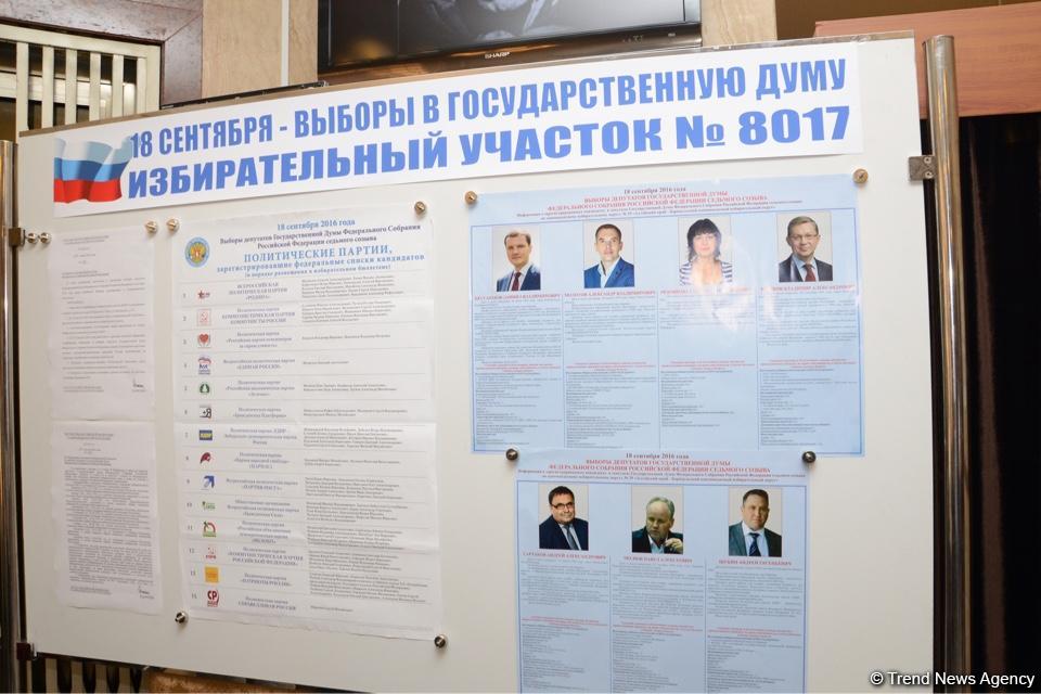 Россияне в Азербайджане голосуют на выборах в Госдуму (ФОТО)