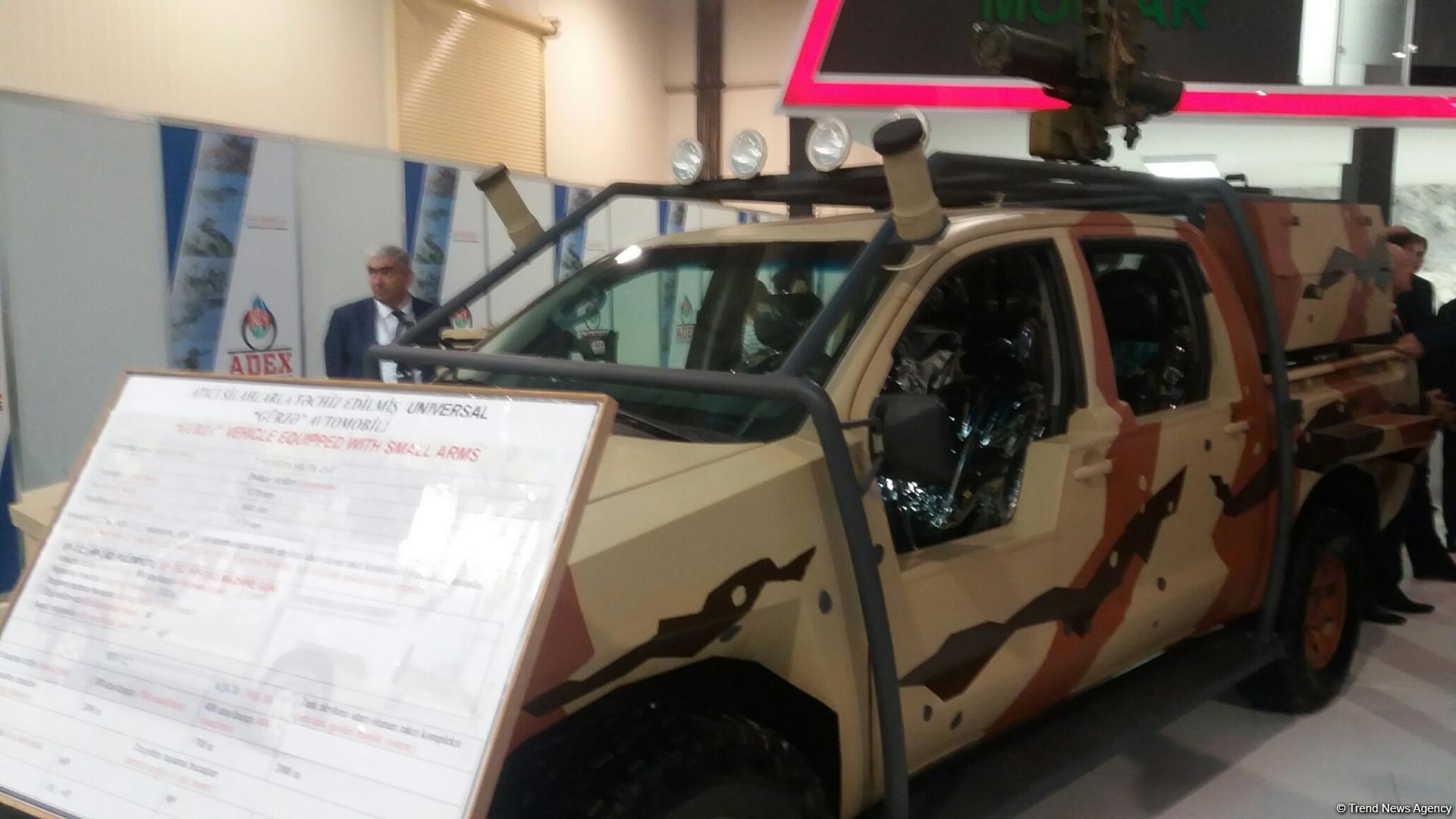 Азербайджан демонстрирует новую модель бронемашины "Gürzə" на выставке ADEX 2016