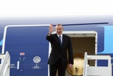Ilham Aliyev completes working visit to Turkey (PHOTO)