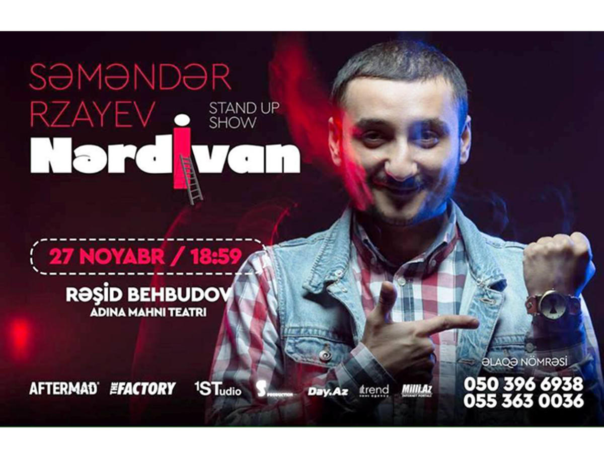 Юмористическая лестница Самандара Рзаева - Stand Up Show от 18 до 59 в Баку