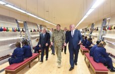 Ilham Aliyev attends opening of Fuzuli carpet factory (PHOTO)