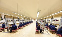 Ilham Aliyev attends opening of Fuzuli carpet factory (PHOTO)