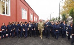 Ilham Aliyev attends opening of Fuzuli carpet factory (PHOTO)