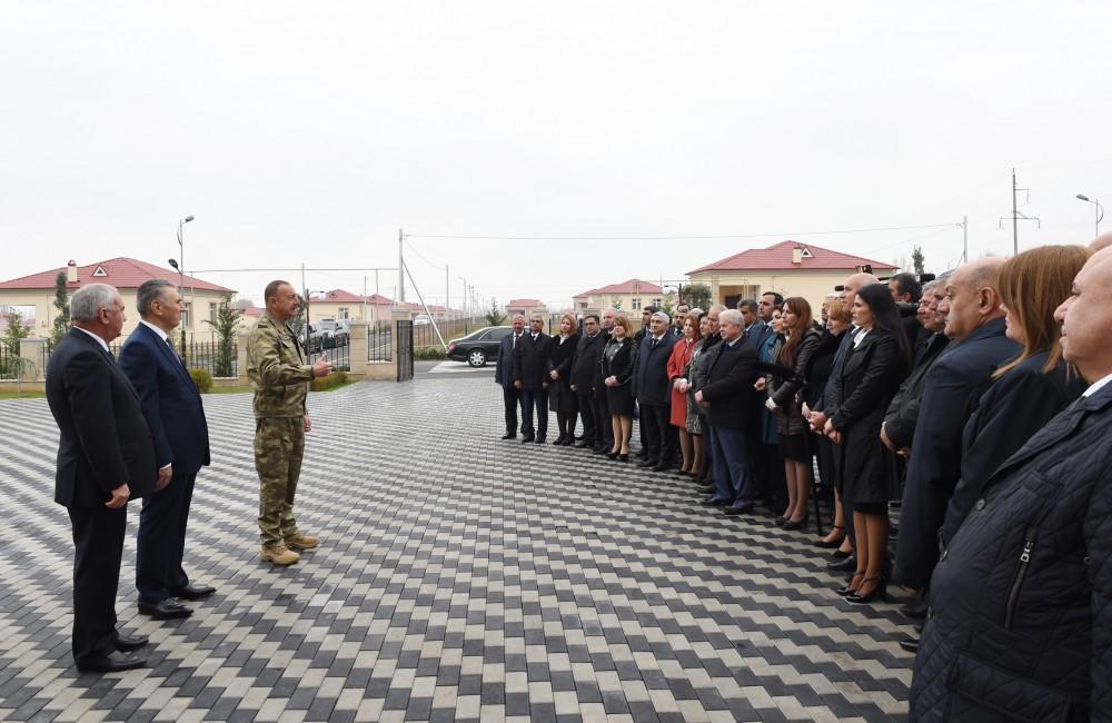 Ilham Aliyev views new residential settlement for IDPs in Fuzuli (PHOTO)