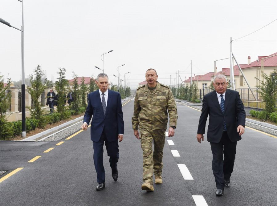 Ilham Aliyev views new residential settlement for IDPs in Fuzuli (PHOTO)