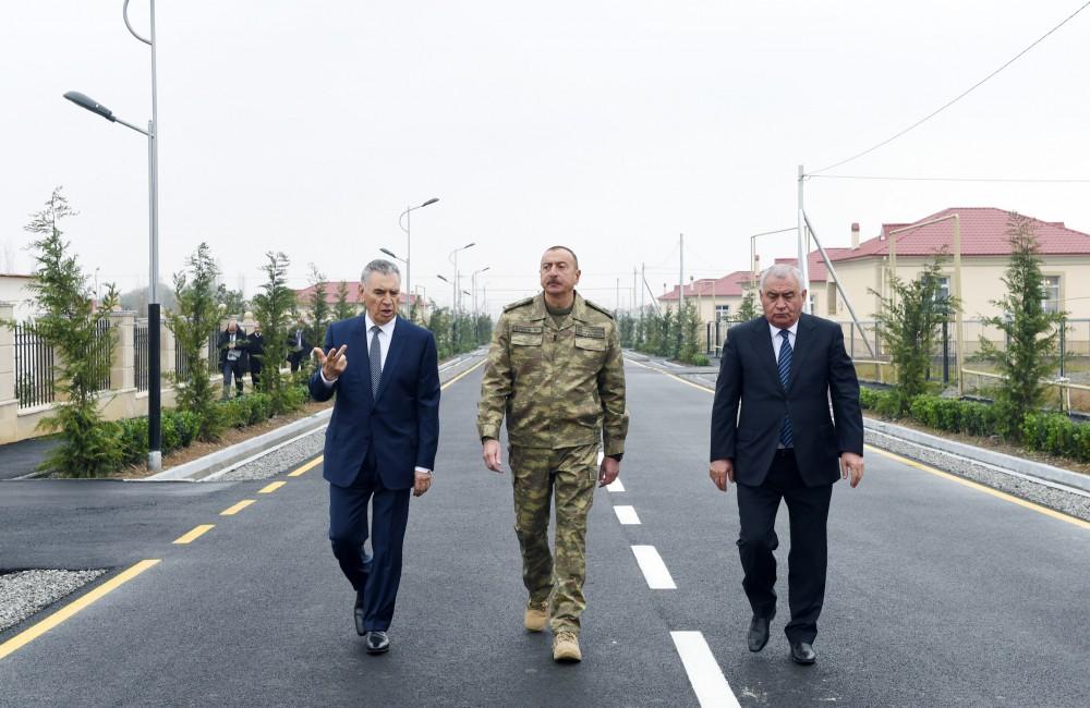 Ilham Aliyev views new residential settlement for IDPs in Fuzuli (PHOTO)