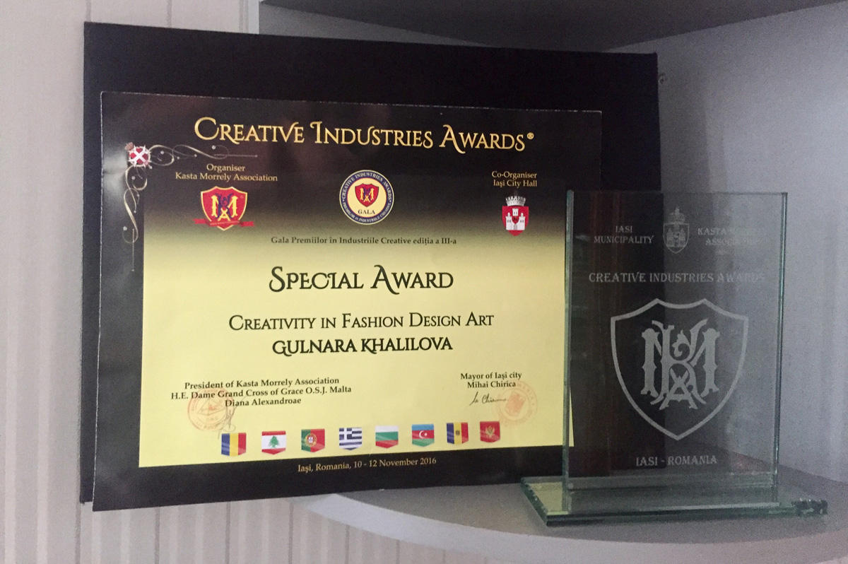 Гюльнара Халилова удостоена высшей премии Creative Industries Awards в Румынии (ВИДЕО, ФОТО)