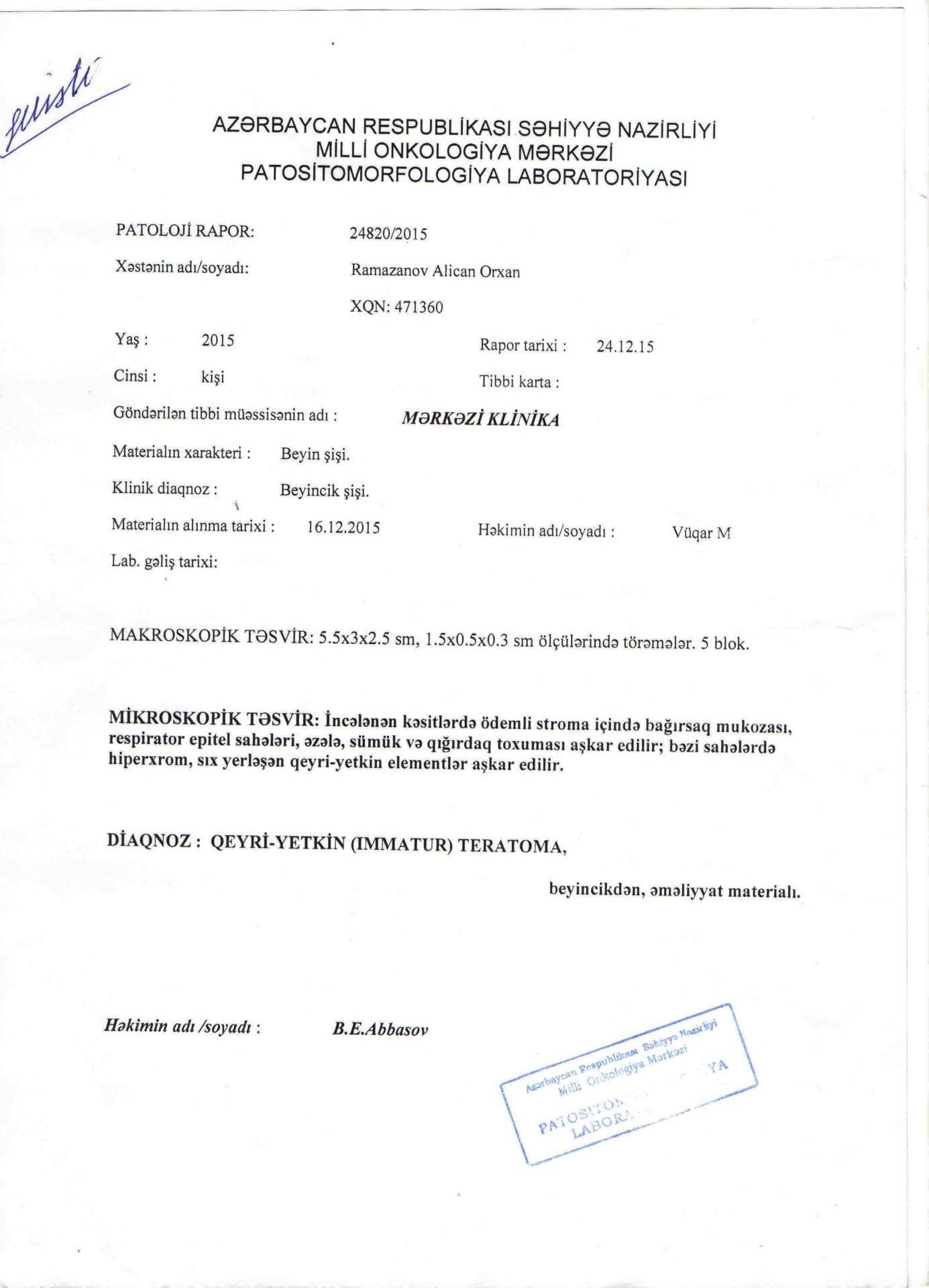 Сыну азербайджанского режиссера необходима срочная помощь: "Я верю в добрые сердца" (ФОТО)
