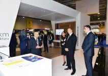 Ilham Aliyev, his spouse view BakuTel 2016 (PHOTO)