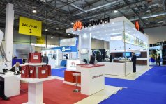 Ilham Aliyev, his spouse view BakuTel 2016 (PHOTO)