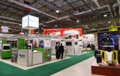 Ilham Aliyev, his spouse view BakuTel 2016 (PHOTO)