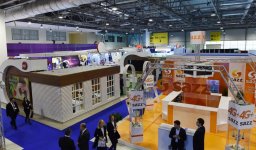 Ilham Aliyev, his spouse view BakuTel 2016 (PHOTO)