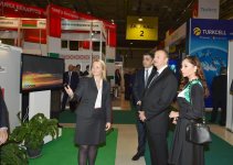 Ilham Aliyev, his spouse view BakuTel 2016 (PHOTO)