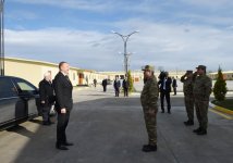 Президент  Азербайджана, Верховный главнокомандующий ВС Ильхам Алиев принял участие в открытии N-ской воинской  части в Тертере (ФОТО)