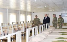 Президент  Азербайджана, Верховный главнокомандующий ВС Ильхам Алиев принял участие в открытии N-ской воинской  части в Тертере (ФОТО)