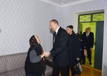 Ilham Aliyev, his spouse view repair on houses damaged by Armenians during April fights in Tartar (PHOTO)