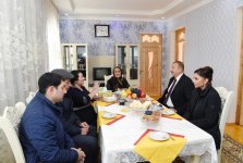 Ilham Aliyev, his spouse view repair on houses damaged by Armenians during April fights in Tartar (PHOTO)