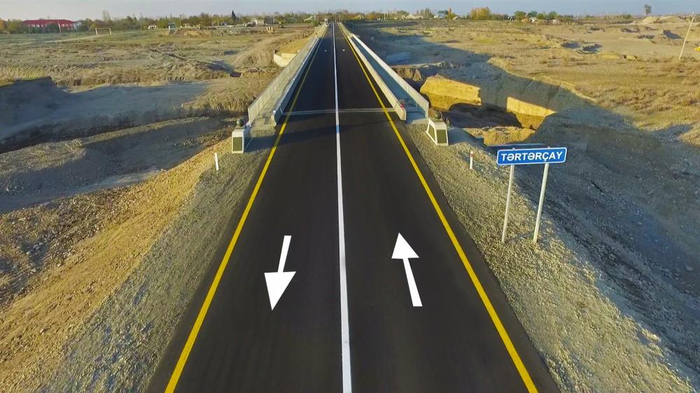 President Aliyev attends opening of new bridge over Tartar River (PHOTO)