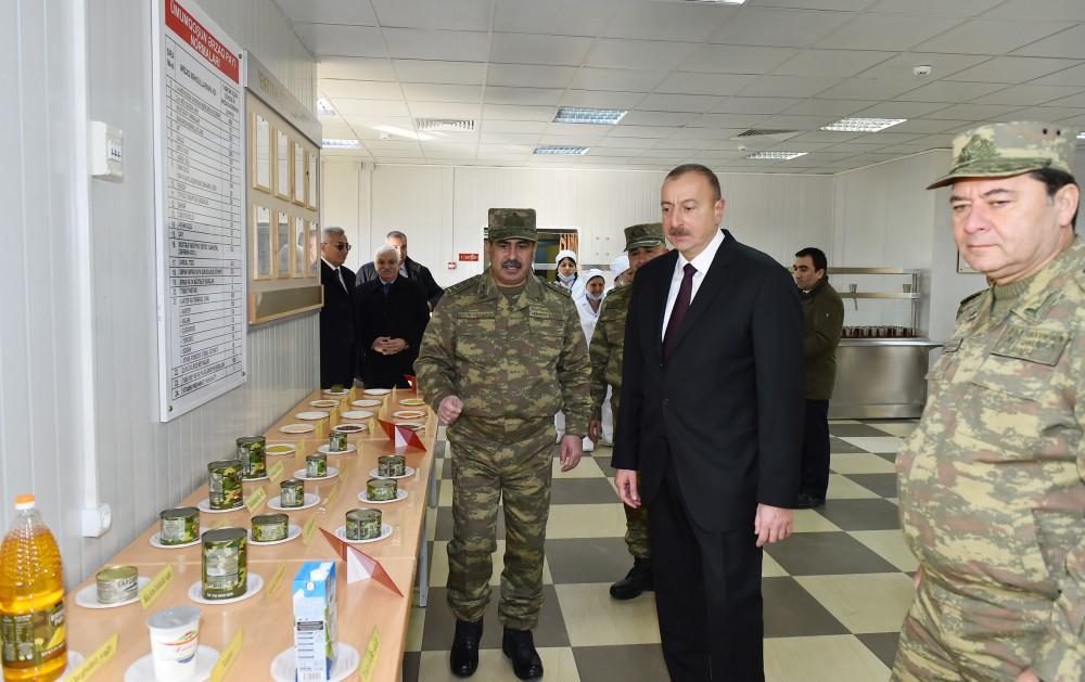 Президент  Азербайджана, Верховный главнокомандующий ВС Ильхам Алиев принял участие в открытии N-ской воинской  части в Тертере (ФОТО)