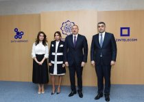 Президент  Азербайджана и его супруга приняли участие в открытии Регионального DATA-центра и Международного коммутационного центра (ФОТО)
