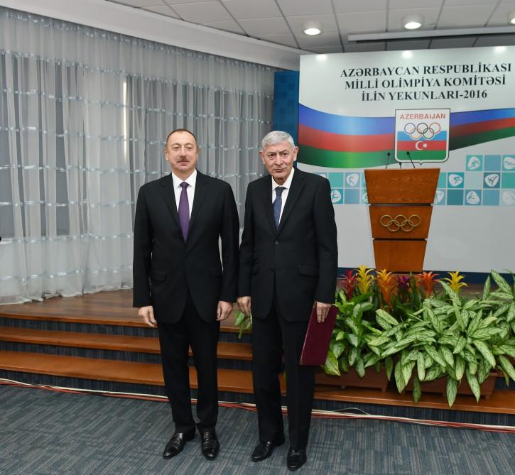 Ilham Aliyev attends event dedicated to sport results of 2016 (PHOTO)