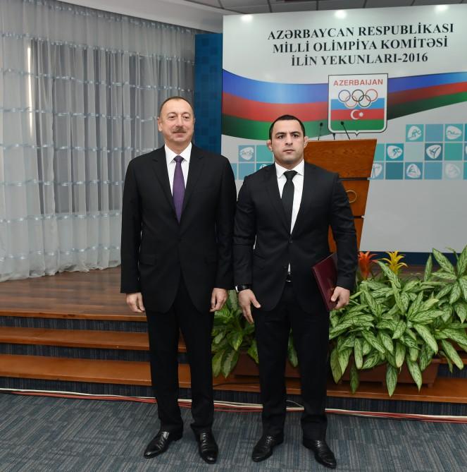Ilham Aliyev attends event dedicated to sport results of 2016 (PHOTO)