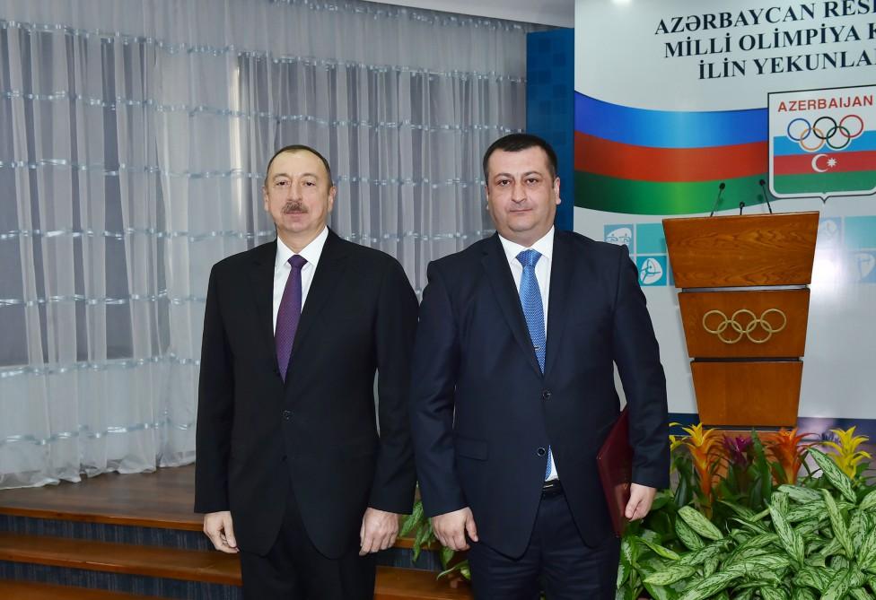 Ilham Aliyev attends event dedicated to sport results of 2016 (PHOTO)