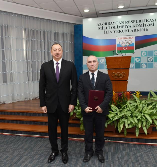 Ilham Aliyev attends event dedicated to sport results of 2016 (PHOTO)