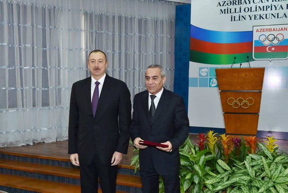 Ilham Aliyev attends event dedicated to sport results of 2016 (PHOTO)