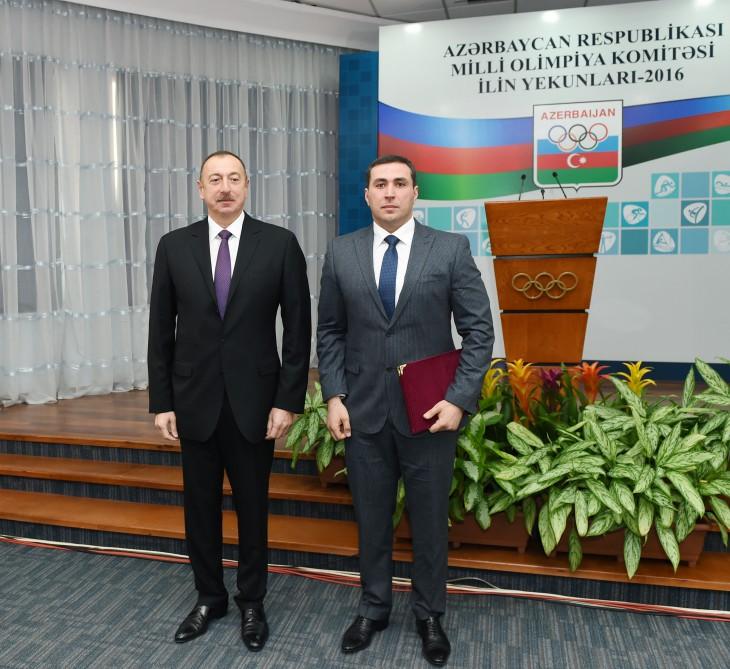 Ilham Aliyev attends event dedicated to sport results of 2016 (PHOTO)