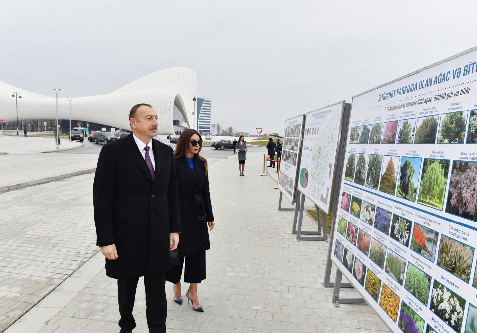 Ilham Aliyev, his spouse open new park in Baku  (PHOTO)