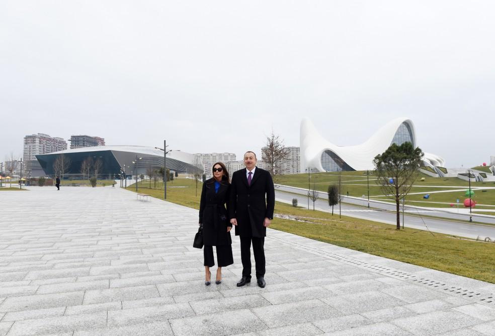Ilham Aliyev, his spouse open new park in Baku  (PHOTO)