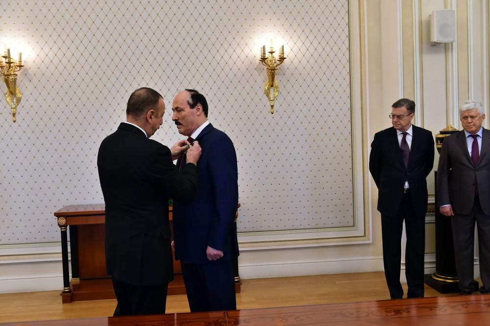 Президент Ильхам Алиев: В наших межгосударственных отношениях сотрудничество с Дагестаном всегда имеет особое значение (ФОТО)