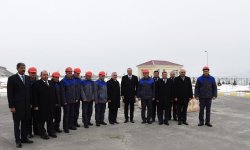Президент Ильхам Алиев принял участие в церемонии запуска систем снабжения питьевой водой и канализации в Джульфе (ФОТО)