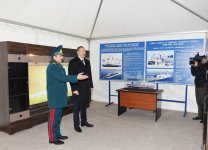 Президент Ильхам Алиев ознакомился с кораблем "Туфан" и новой спецтехникой Береговой охраны Госпогранслужбы  (ФОТО)
