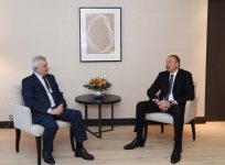Президент Ильхам Алиев встретился в Давосе с президентом российской компании LUKOIL