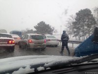 Chain-reaction collision on Baku-Sumgait road  (PHOTO)
