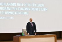 Президент Ильхам Алиев принял участие в конференции в рамках Госпрограммы социально-экономического развития регионов Азербайджана  (ФОТО)