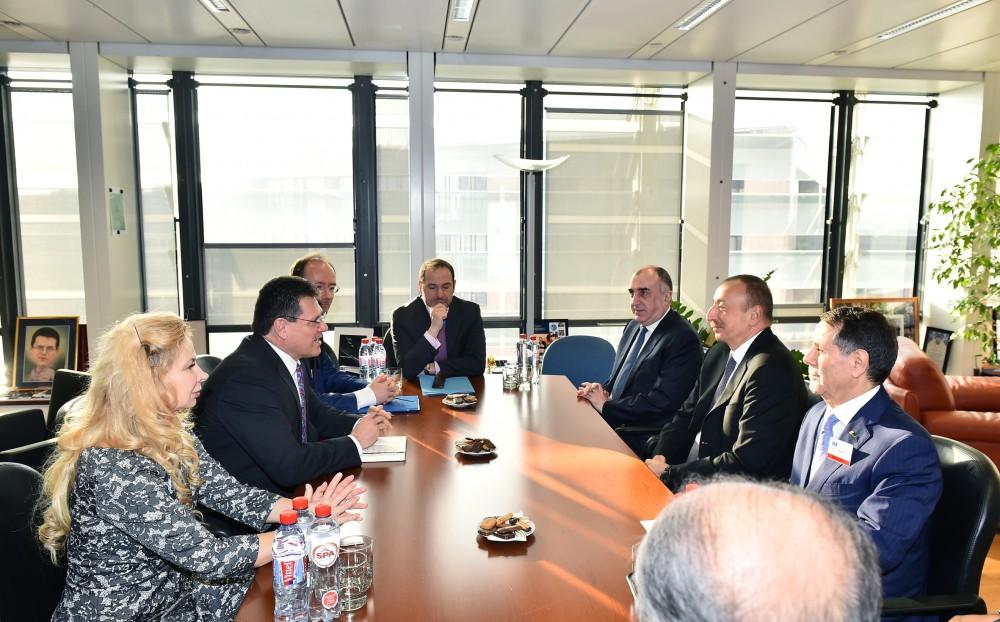 Ilham Aliyev meets European Commission VP Maros Sefcovic (PHOTO)