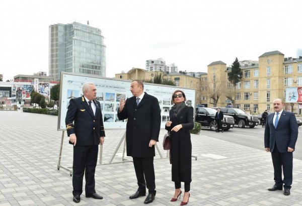 Ilham Aliyev, his spouse attend opening of newly renovated Baku Railway Station (PHOTO)