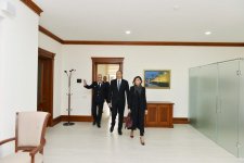 Ilham Aliyev, his spouse view conditions created at administrative building of Azerbaijan Railways CJSC (PHOTO)