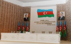 Ilham Aliyev, his spouse view conditions created at administrative building of Azerbaijan Railways CJSC (PHOTO)