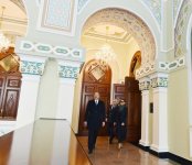 Ilham Aliyev, his spouse attend opening of newly renovated Baku Railway Station (PHOTO)