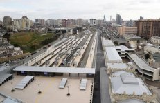 Ilham Aliyev, his spouse attend opening of newly renovated Baku Railway Station (PHOTO)