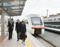 Ilham Aliyev, his spouse attend opening of newly renovated Baku Railway Station (PHOTO)