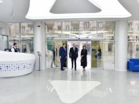 Ilham Aliyev, his spouse attend opening of new service center at branch of Post Office No.1 in Baku  (PHOTO)